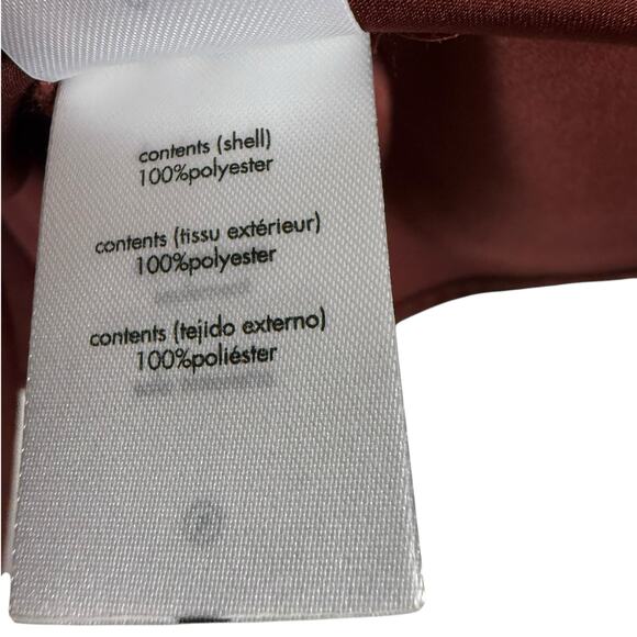 WeWoreWhat Maroon Brown Strapless Ostrich Feather Trim Satin Mini Dress Size 0 - Picture 7 of 10